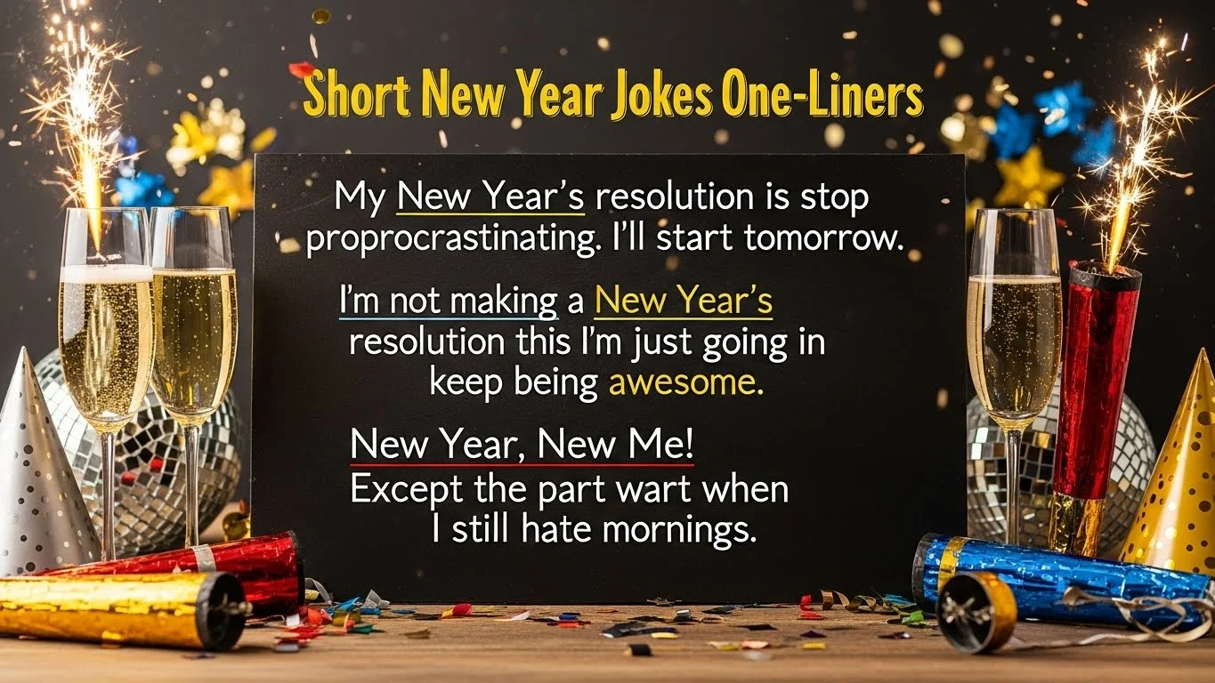 Short New Year Jokes One-Liners
