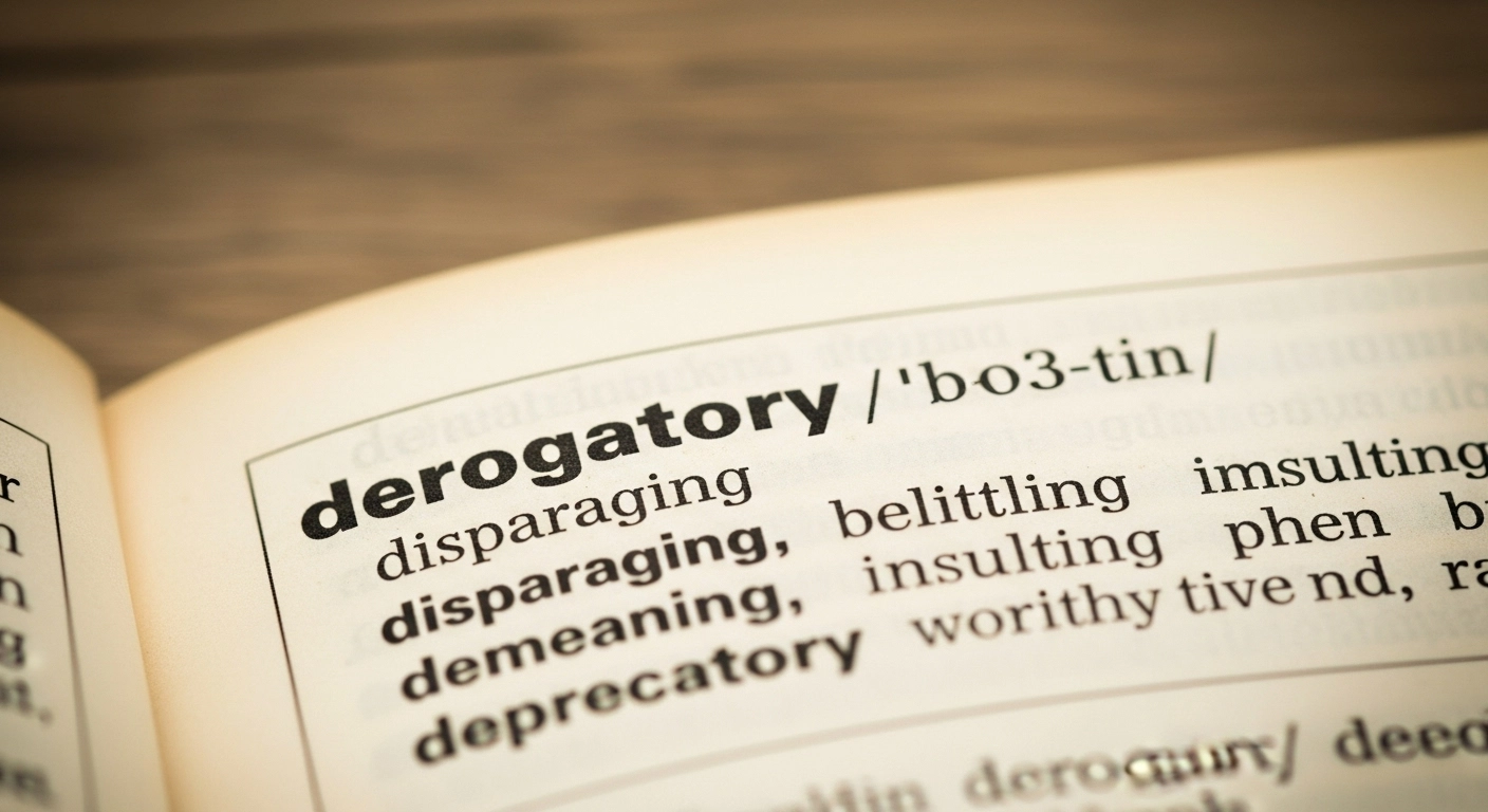 What Does Derogatory Mean